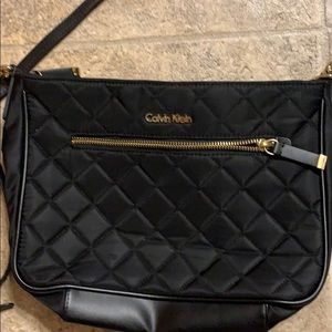 Black and gold Calvin Klein purse